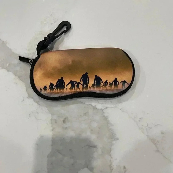 Zombie Walking into Dusk Soft Zipper Closure Sunglasses Case - Picture 2 of 6